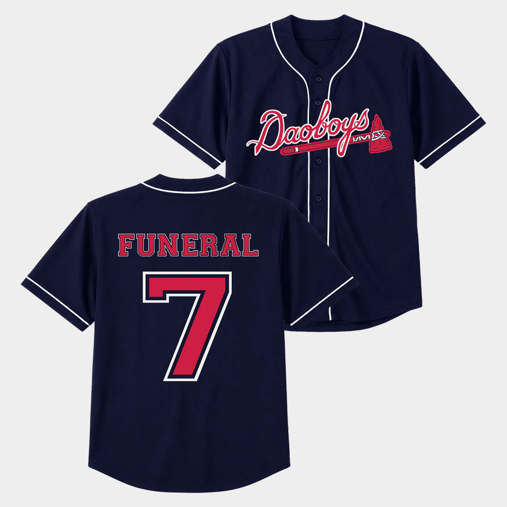 The Callous Daoboys Merch 2026 Daoboys Baseball Jersey Funeral #7 Jersey Gift For Band Fans