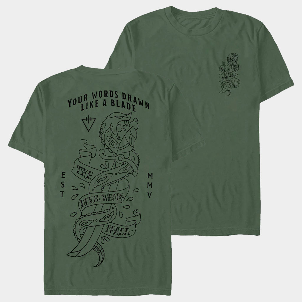 The Devil Wears Prada Merch 2026 Dagger Sword T-Shirt TDWP Shirts Gifts For Brothers