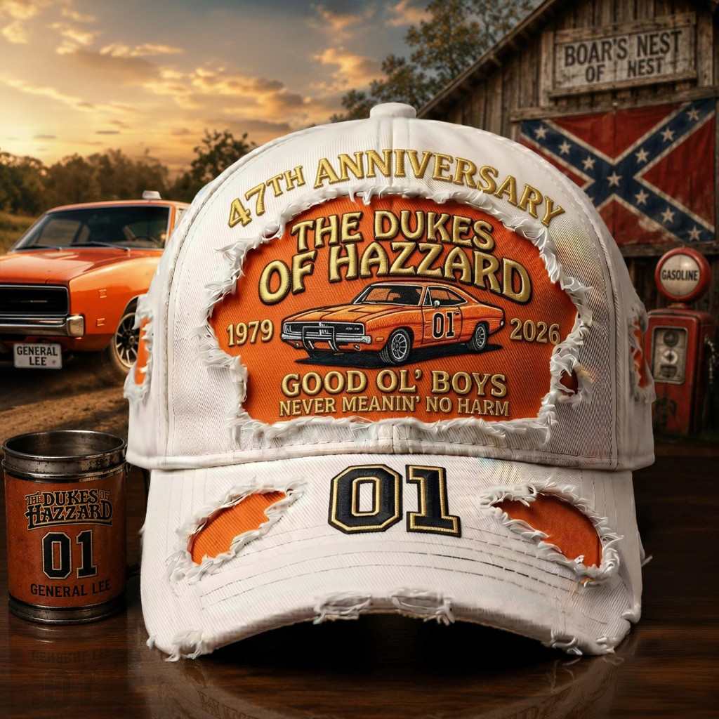 The Dukes of Hazzard 47th Anniversary 1979 2026 Distressed Hat The Dukes of Hazzard Merch Gifts
