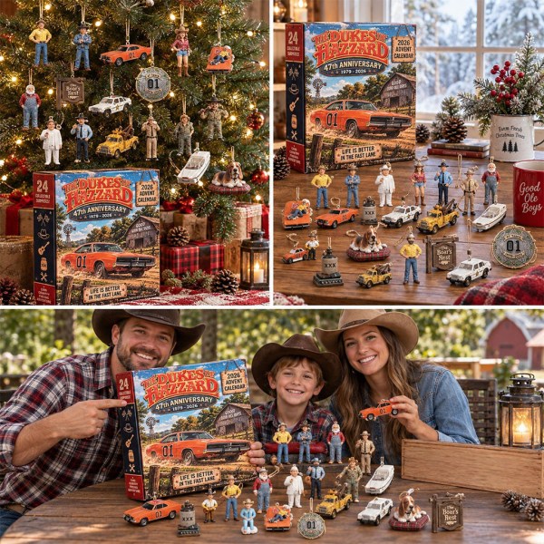 The Dukes of Hazzard 47th Anniversary Advent Calendar 24 Days Christmas Mystery Ornaments Classic TV Fan Gift - Image 2