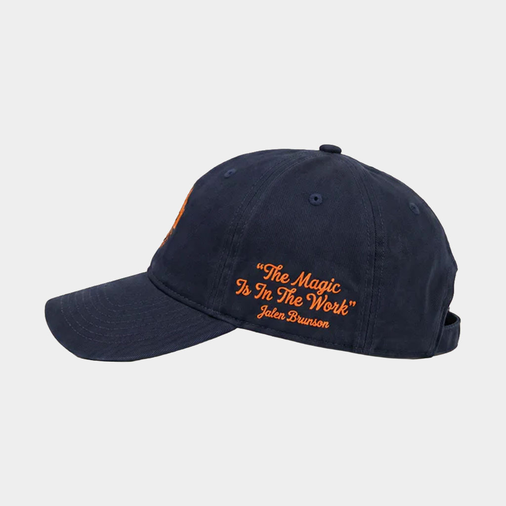The Faherty X NY Knicks Merch 2026 Jalen Brunson Embroidered Hat Knicks Champions Merch Navy - Image 2
