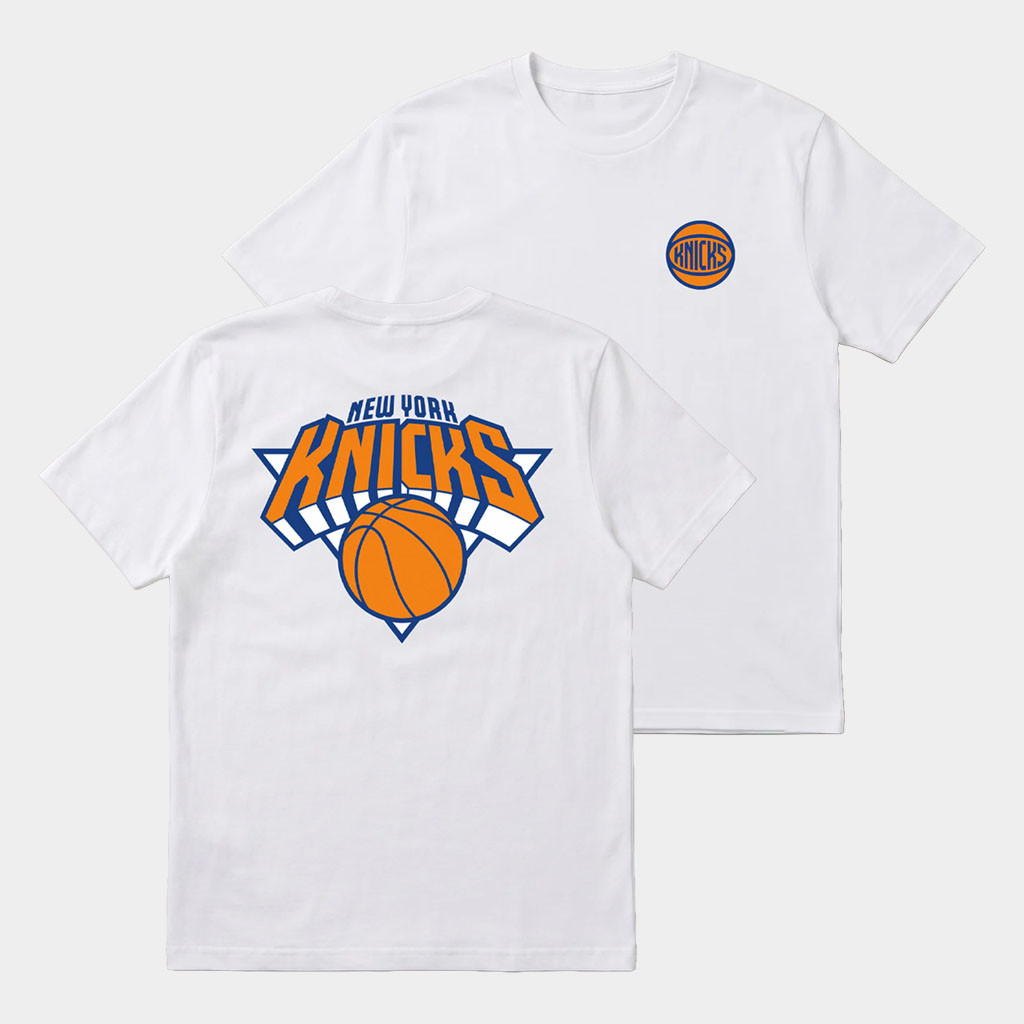 The Faherty X NY Knicks Merch 2026 New York Knicks T-Shirt Knicks Champions Merch White