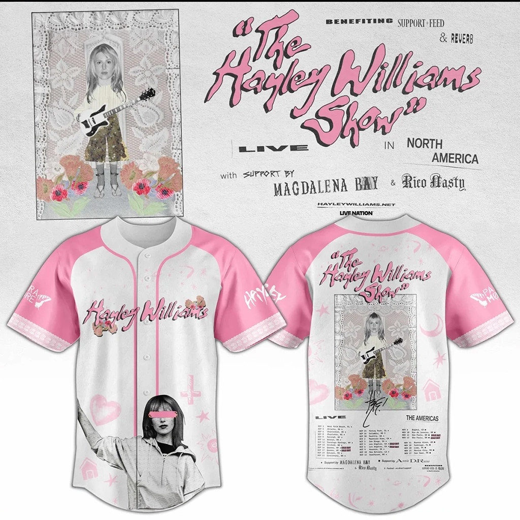 The Hayley Williams Show 2026 Baseball Jersey Hayley Williams Tour Merch Gift For Music Lovers