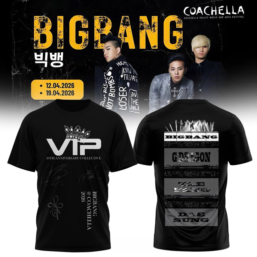 The Kings BIGBANG Return Coachella 2026 T-Shirt Big Bang Coachella Merch Gifts For VIP