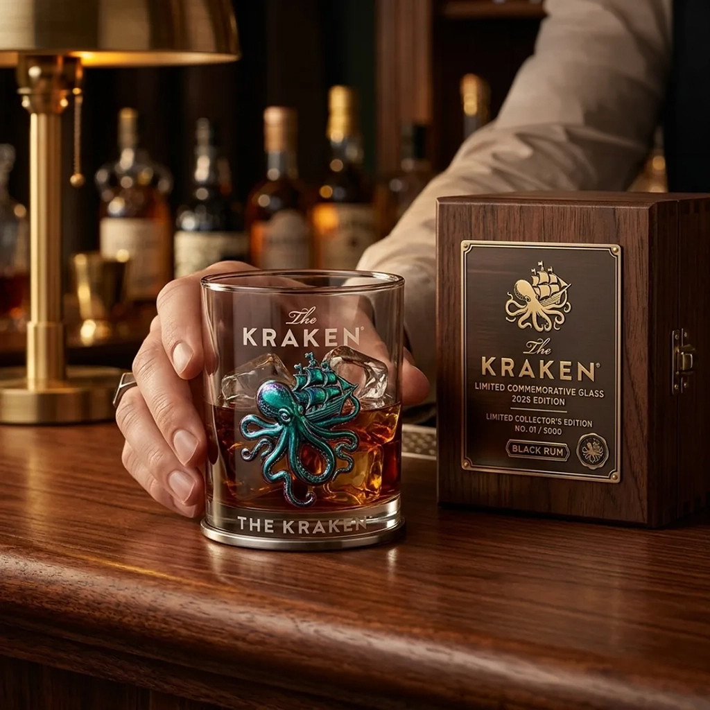 The Kraken 2026 Octopus Whiskey Glass The Kraken Merch Special Gifts For Dad From Son