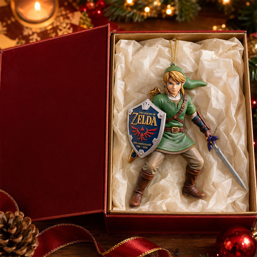 The Legend of Zelda 40th Anniversary Christmas Tree Ornament The Legend of Zelda Merch Decor