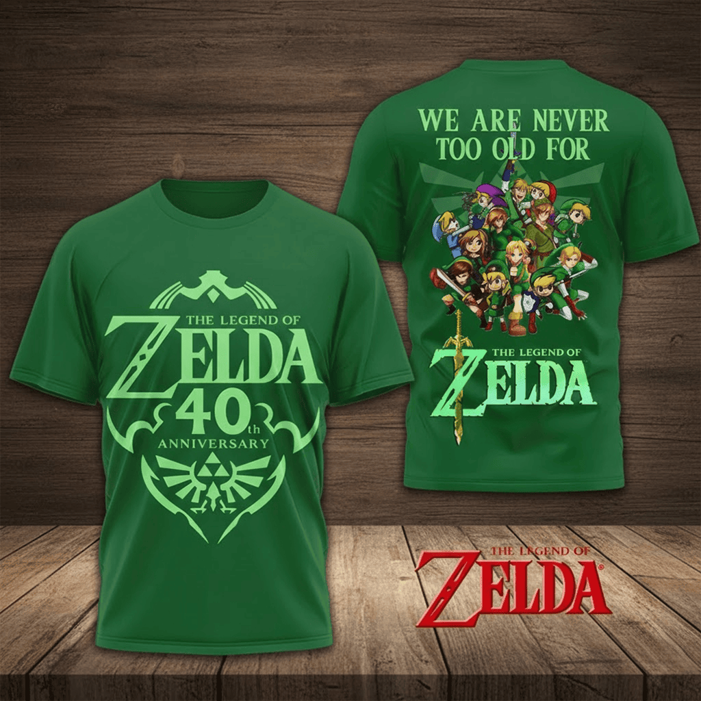The Legend Of Zelda 40Th Anniversary Link Evolution Shirt The Legend Of Zelda Merch