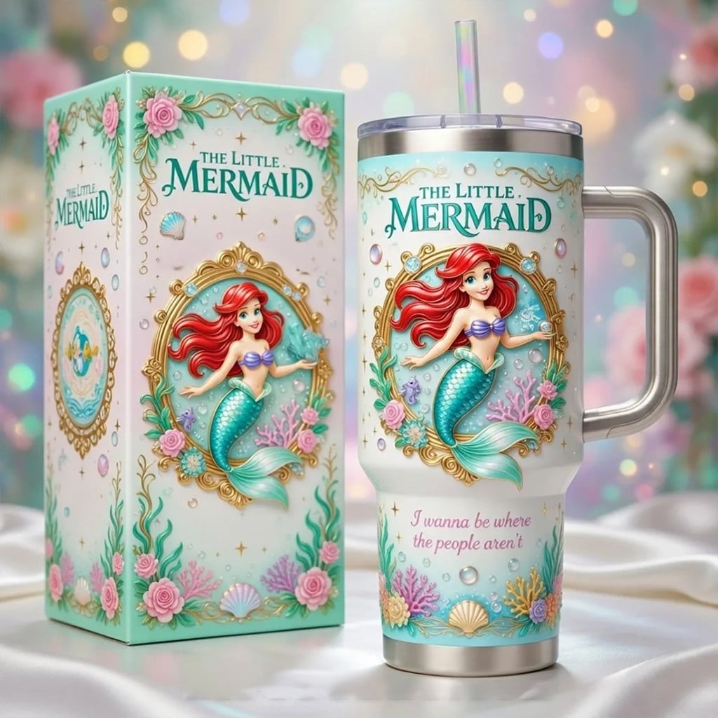 The Little Mermaid Ariel Stanley Tumbler I Wanna Be Where The People Aren't Tumbler Sister Gift