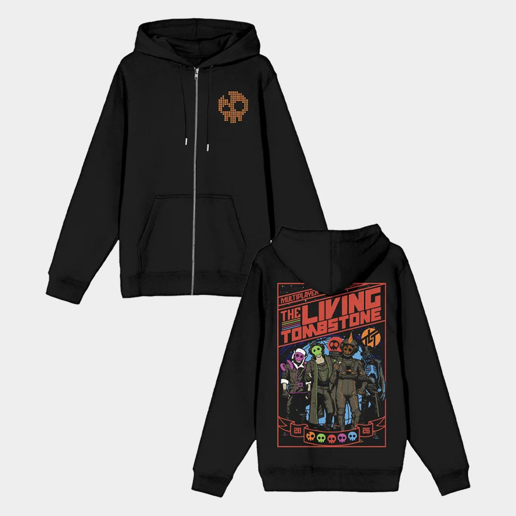 The Living Tombstone Merch 2026 Multiplayer Tour Zip Hoodie Present For EDM Fans