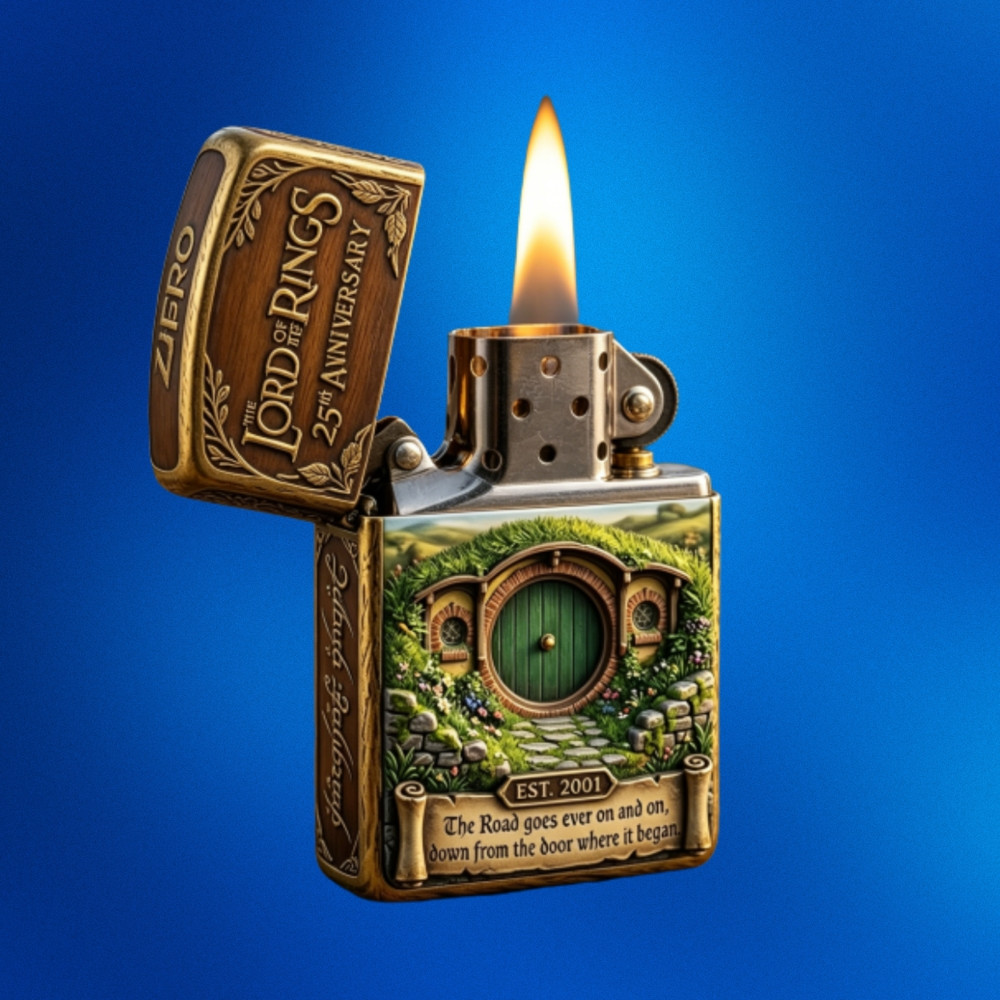 The Lord Of The Rings 25Th Anniversary Zippo Lighter Case The Lord Of The Rings Merch Gifts