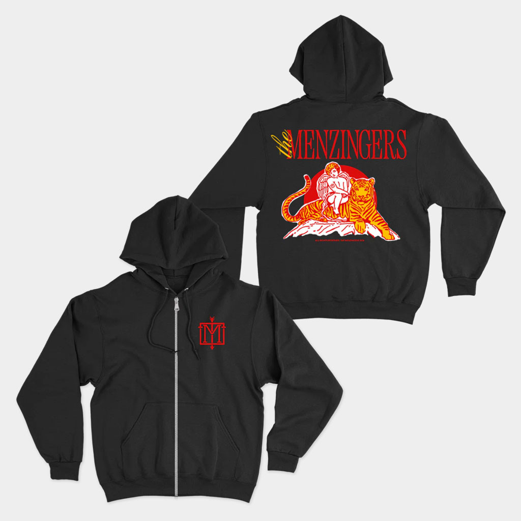 The Menzingers Merch 2026 Angel Tiger Zip Hoodie Best Gifts For Rock Music Lovers