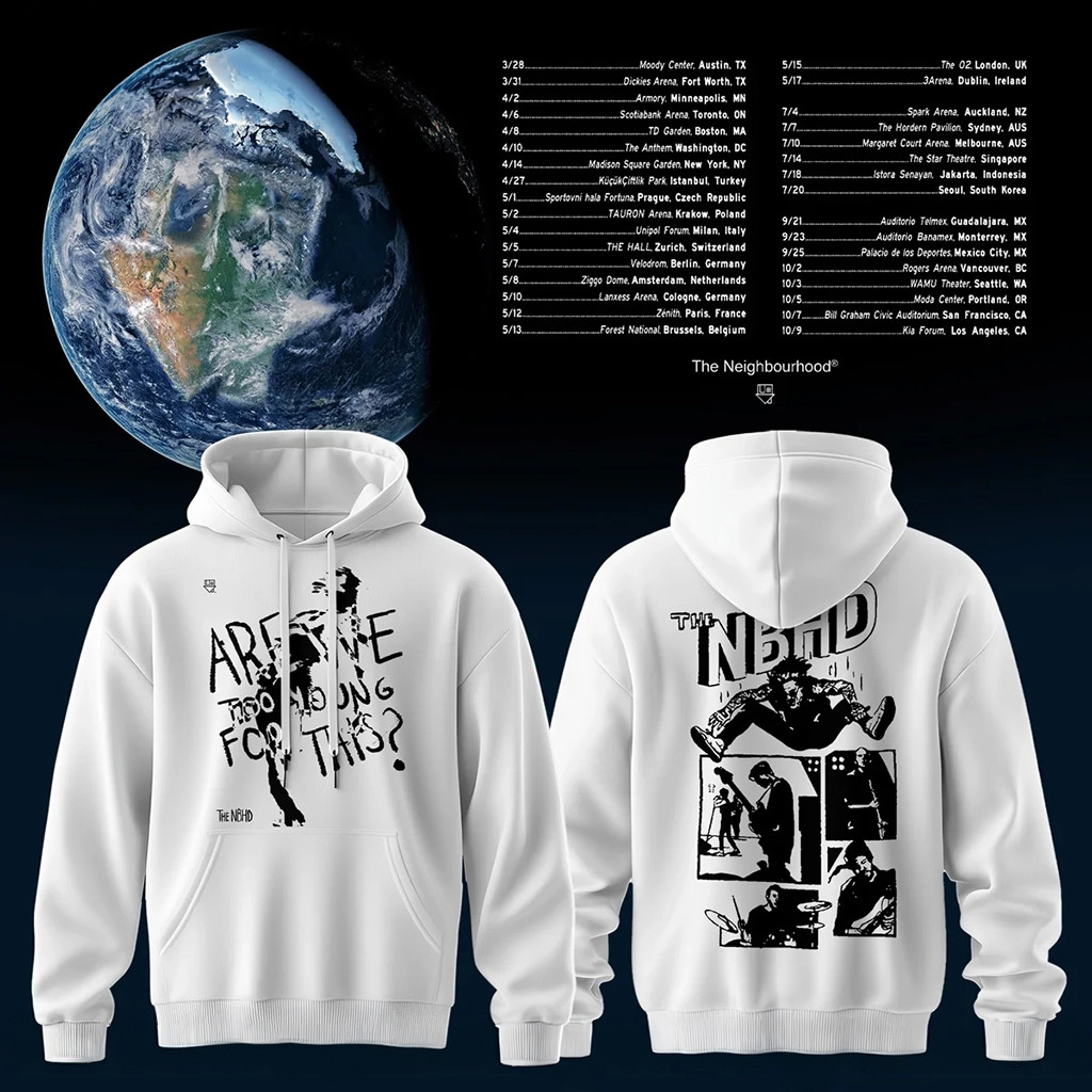 The Neighbourhood THE WOURLD TOUR Hoodie The Neighbourhood Merch Gifts For Rock Fan