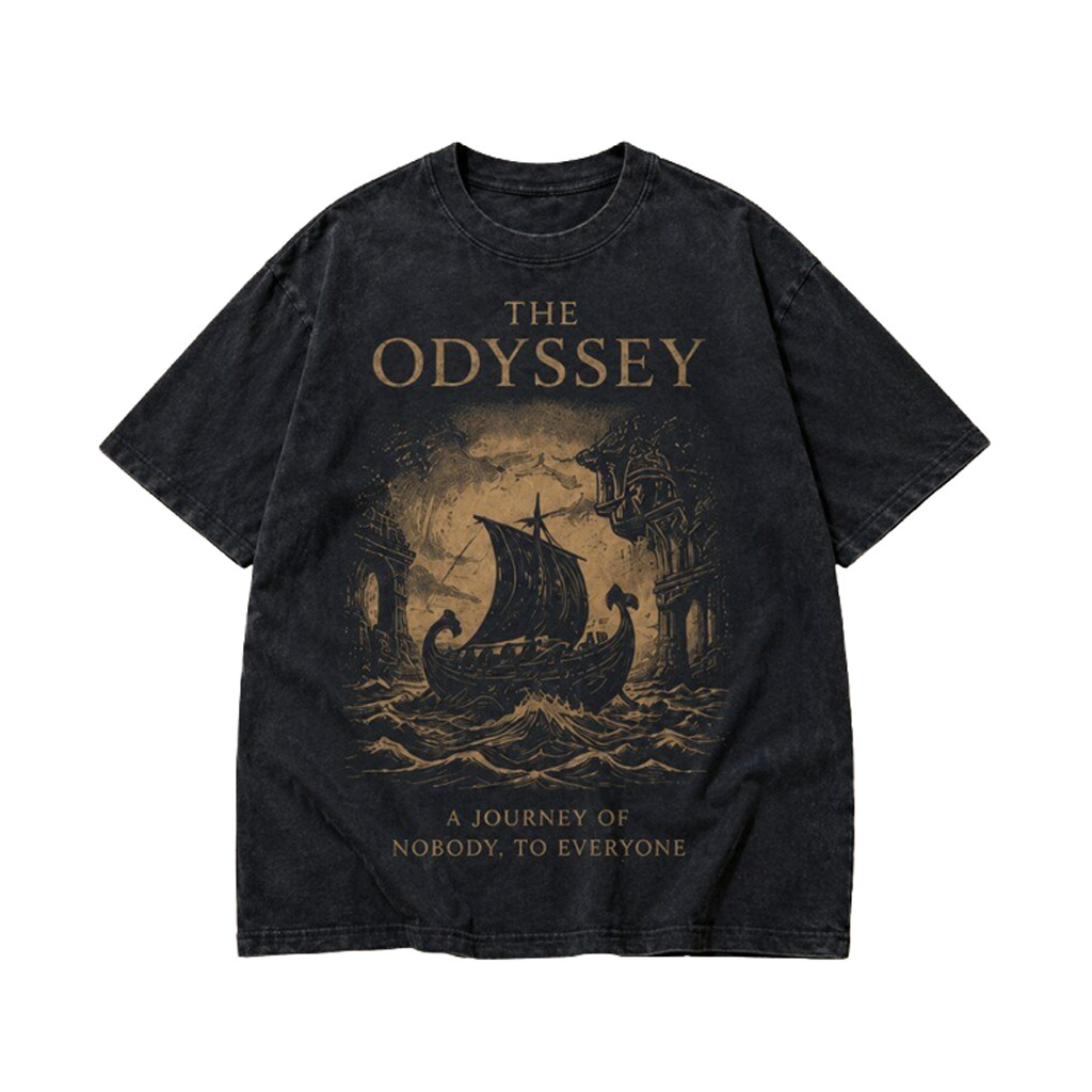 The Odyssey A Journey Of Nobody To Everyone Wash T-Shirt 2026 The Odyssey Merch Gift For Fan