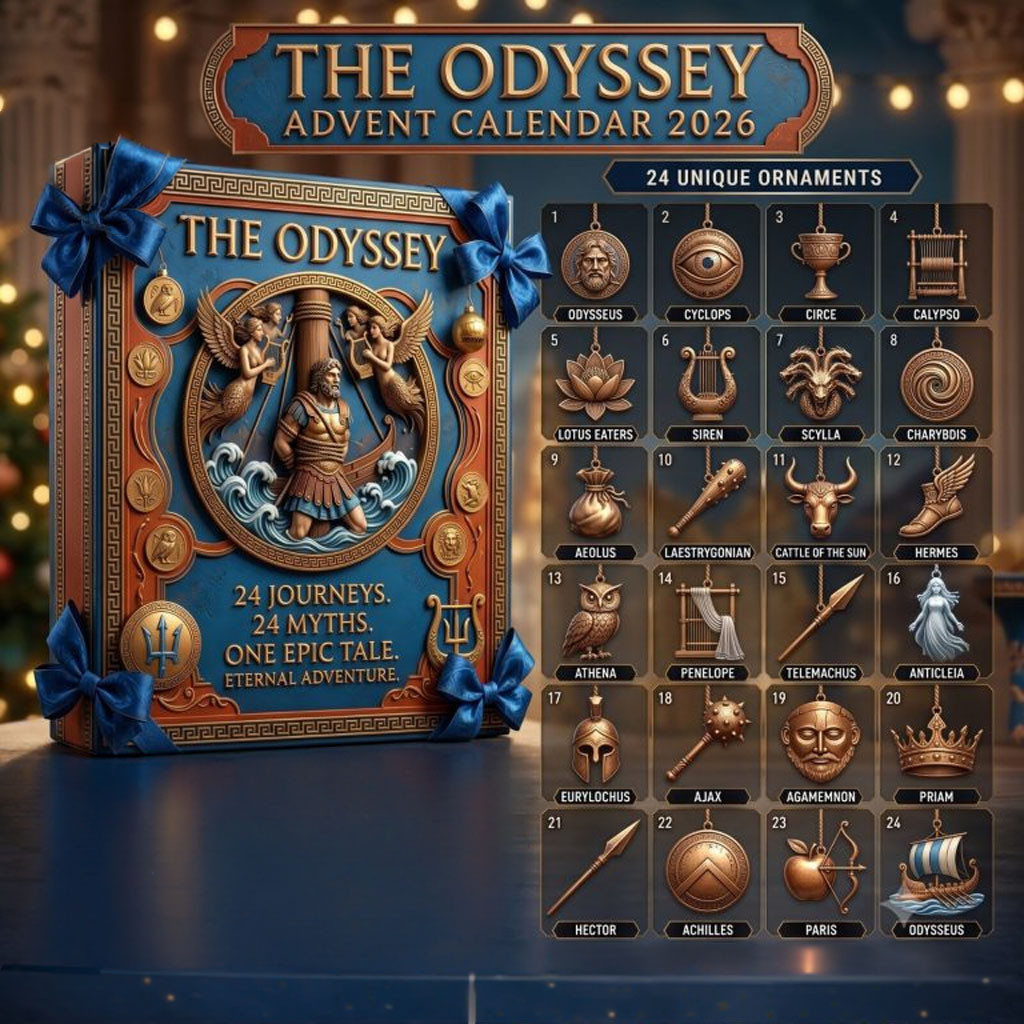 The Odyssey Advent Calendar 2026 24 Unique Mythological Christmas Ornaments The Odyssey Merch