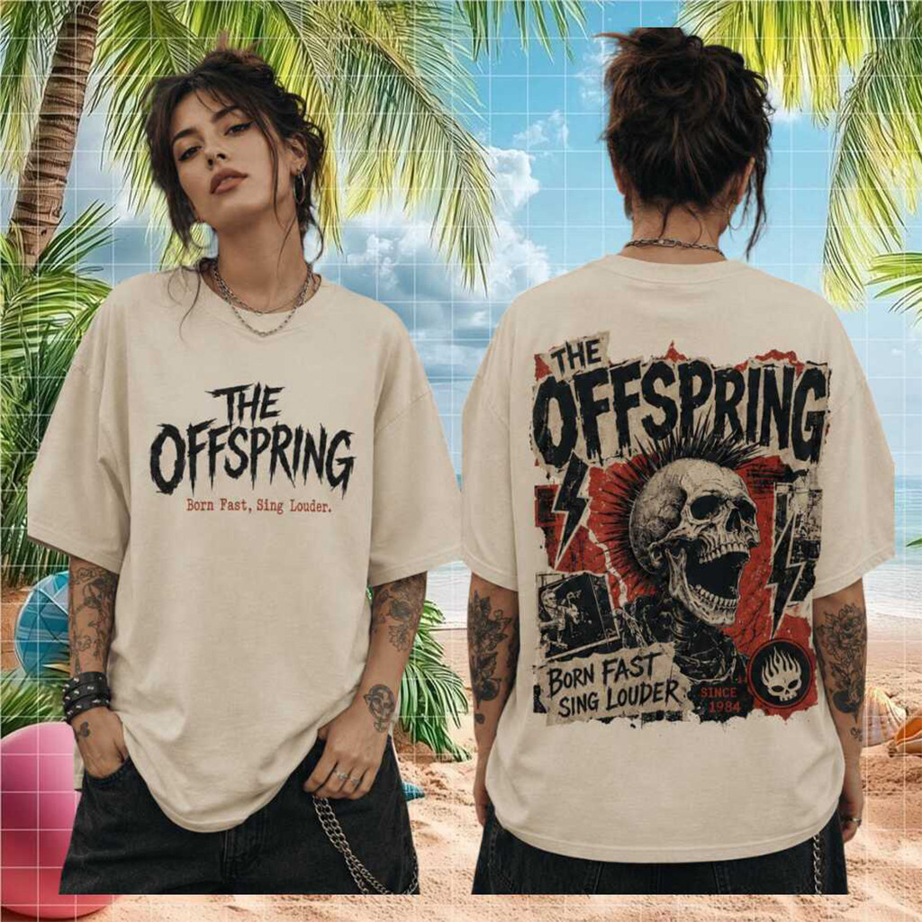 The Offspring Born Fast Sing Louder Vintage T-Shirt Punk Rock 2026 The Offspring Tour Merch