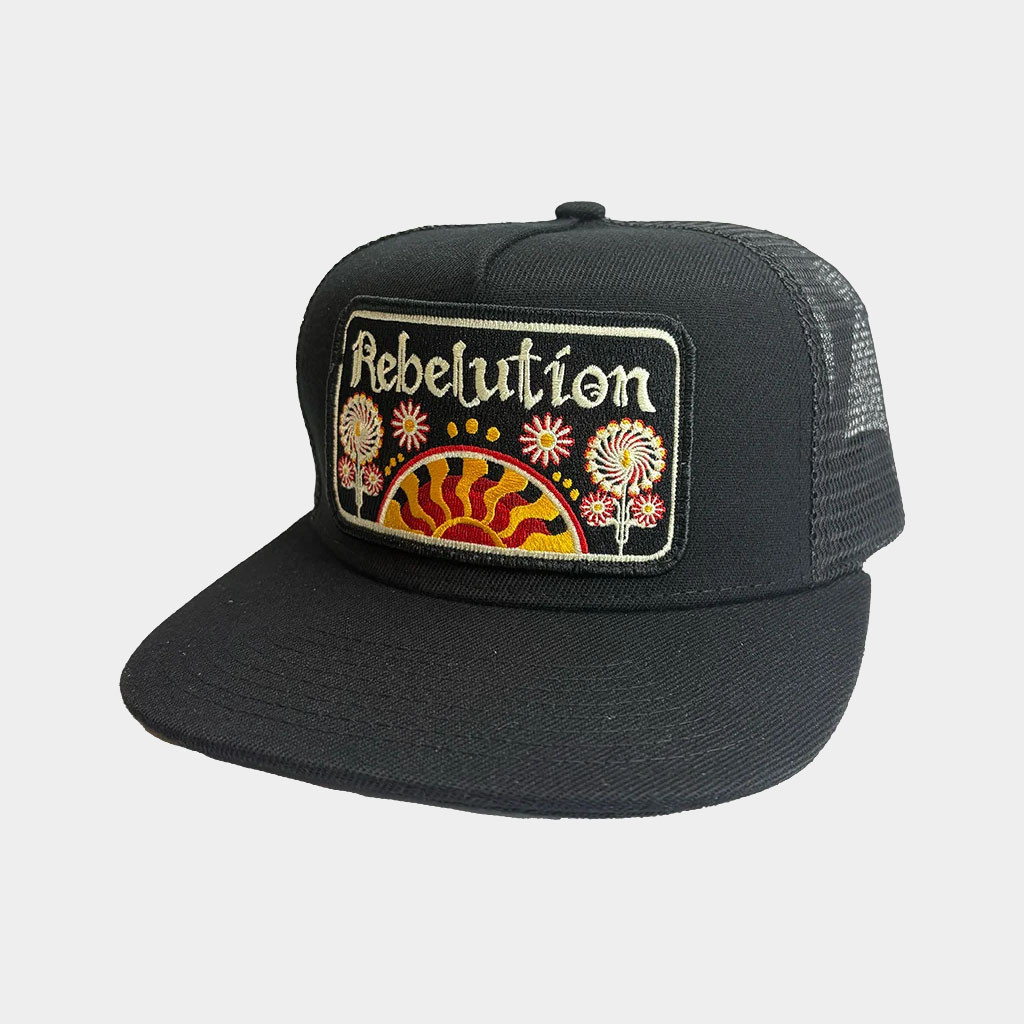 The Rebelution Merch 2026 Flowers Sun Trucker Hat Embroidered Gift For Rock Band Fans