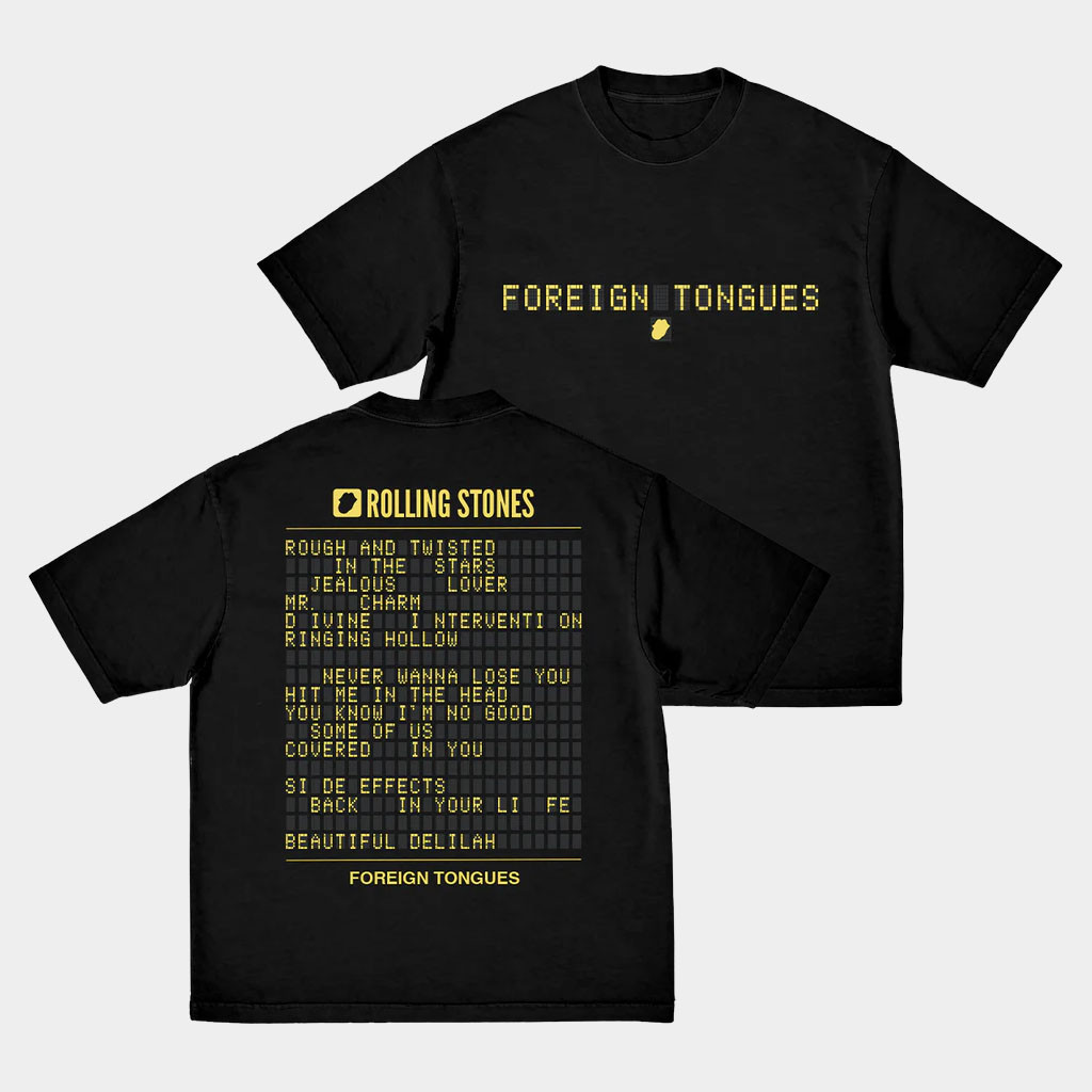 The Rolling Stones Merch 2026 Foreign Tongues Tracklist T-Shirt Gift For Rock Lover