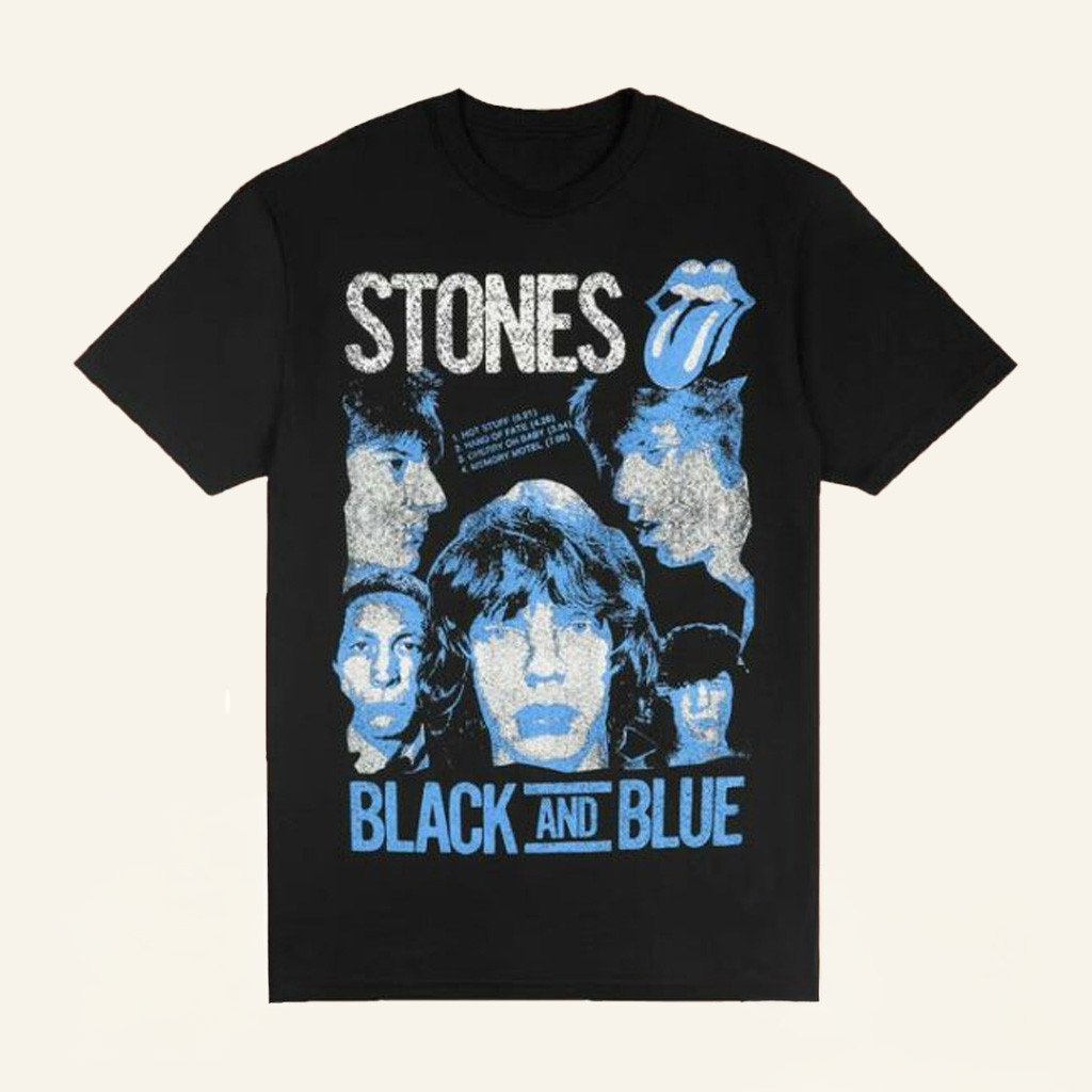 The Rolling Stones Merch Black And Blue Shirt Presents For Rock Music Lovers