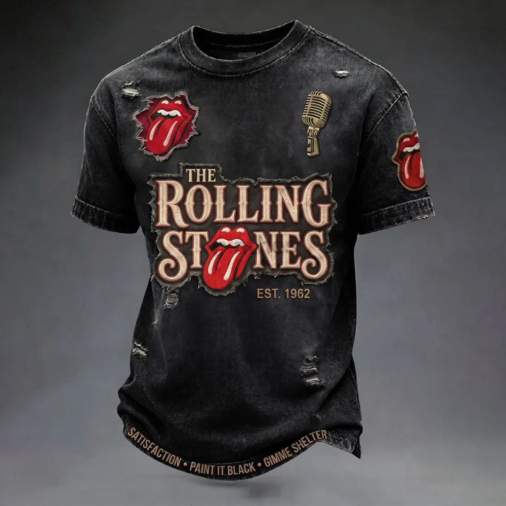 The Rolling Stones Merch Vintage Distressed Est 1962 Classic Rock T-Shirt Father's Day Gift