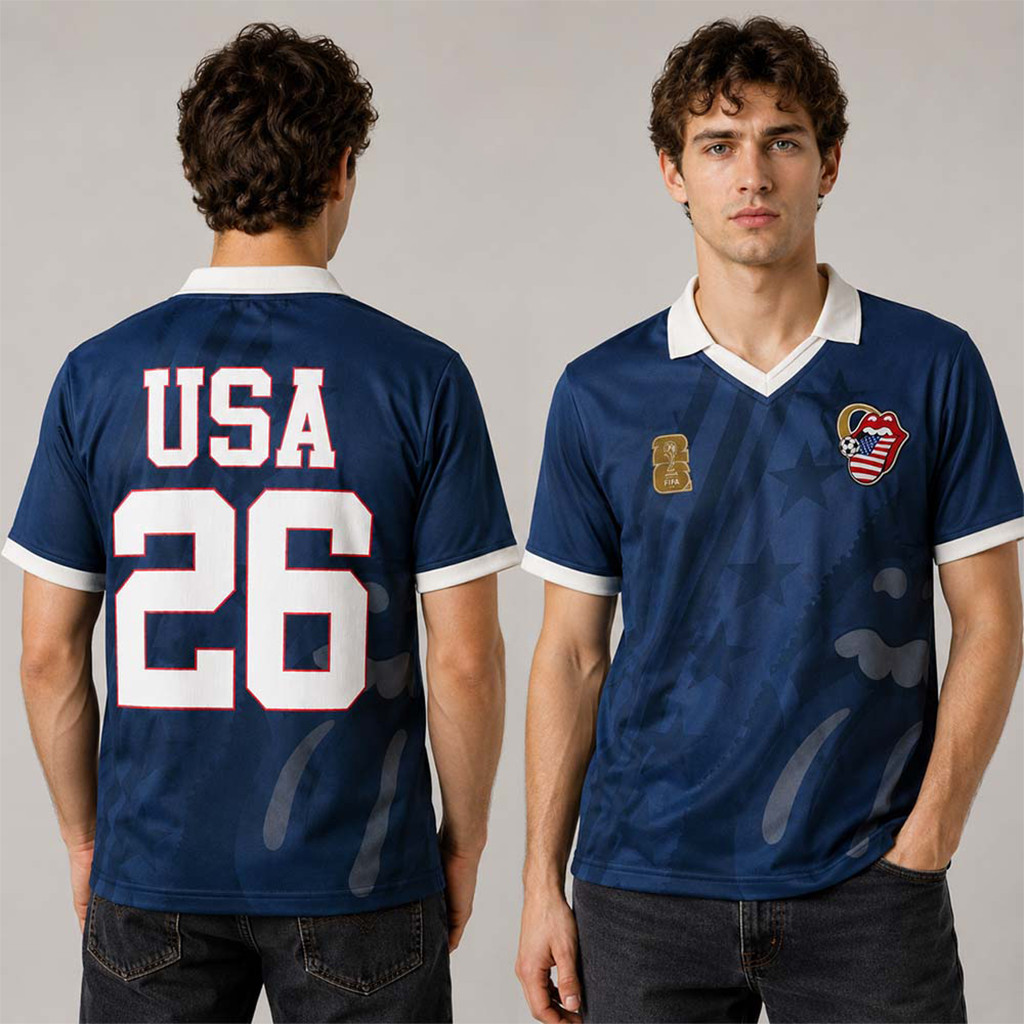 The Rolling Stones x USA FIFA World Cup 2026 Jersey USA FIFA World Cup Clothing Soccer Merch