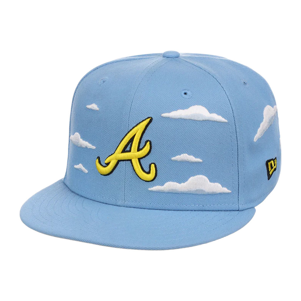 The Simpsons x Merch Atlanta Braves Simpsons Clouds Snapback Hat Embroidered Cap - Image 2