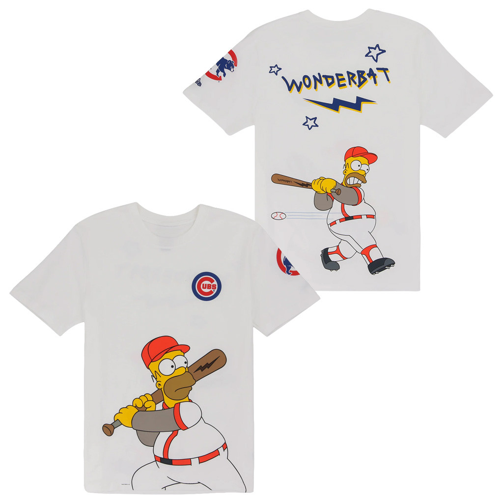 The Simpsons x Merch Chicago Cubs Simpsons Wonderbat T-Shirt Lids Simpsons Collections