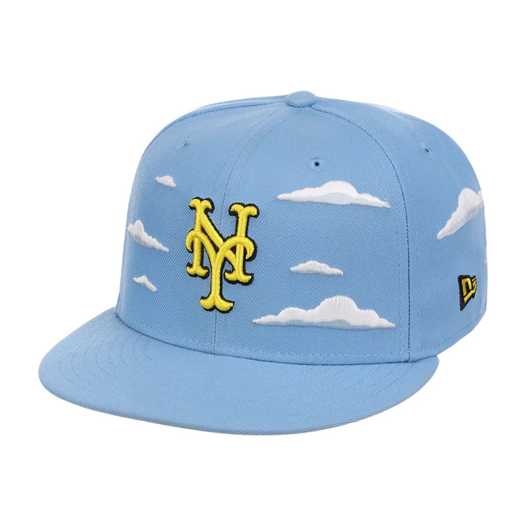 The Simpsons x Merch New York Mets Simpsons Clouds Snapback Hat Embroidered Mets Hat