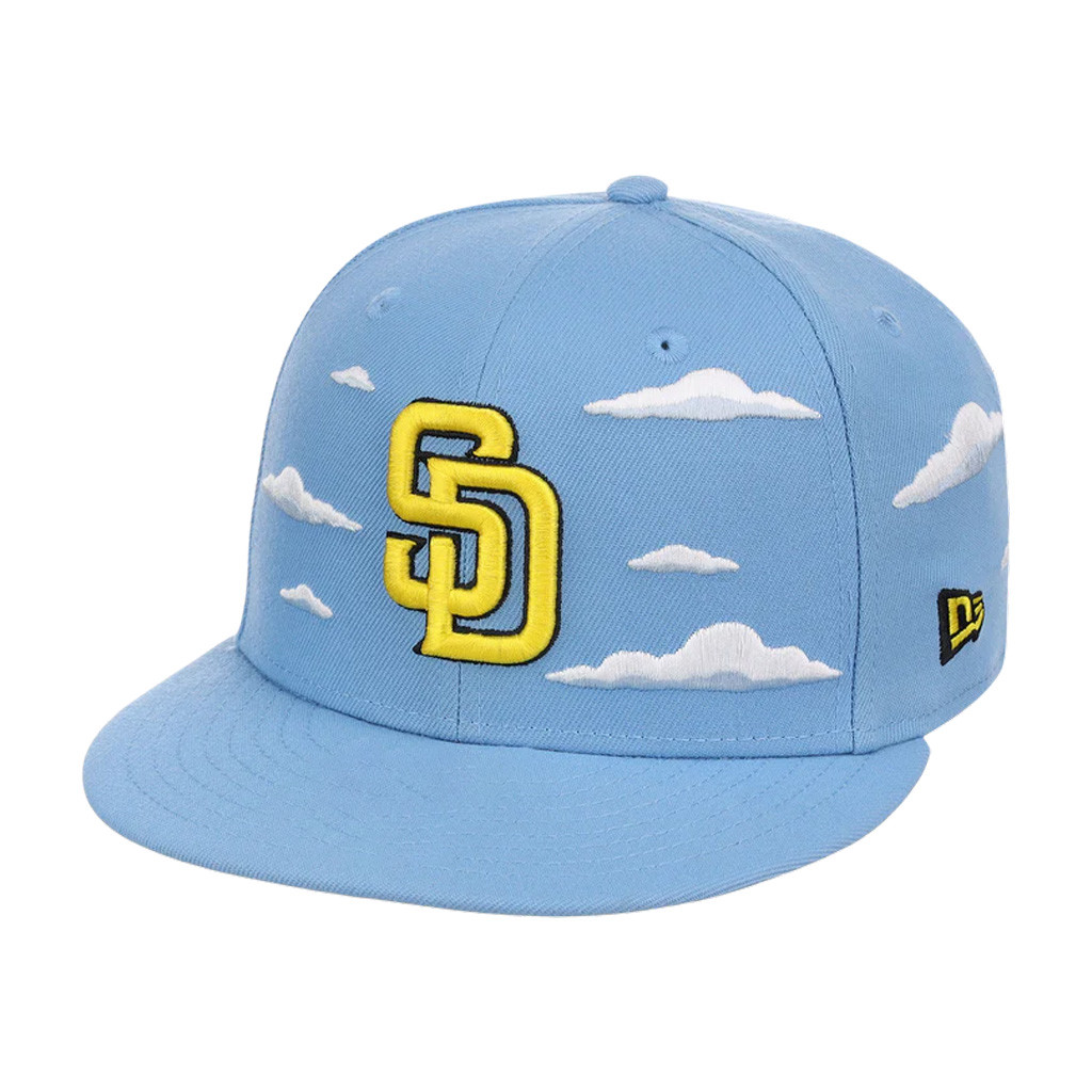 The Simpsons x Merch San Diego Padres Simpsons Clouds Snapback Hat Embroidered Gifts - Image 2