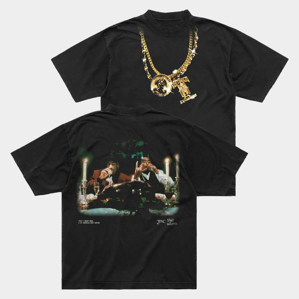 The Snoopermarket Merch 2026 Icons Black T-Shirt 2Pac X Snoop Doggy Dogg Merch Hip Hop Fan Gift
