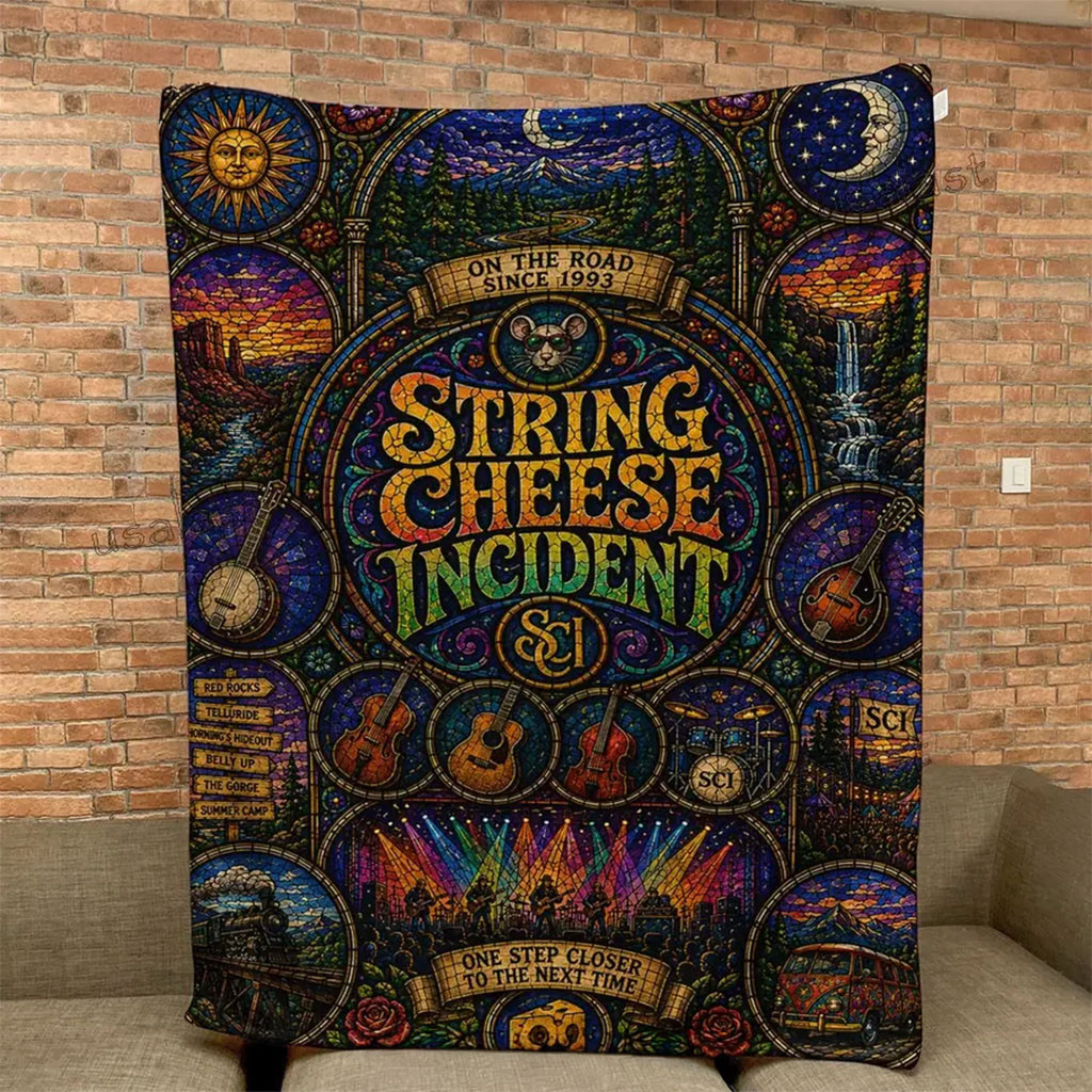 The String Cheese Incident On The Road Since 1993 Commemorative Quilt Blanket Bed Decor Ideas
