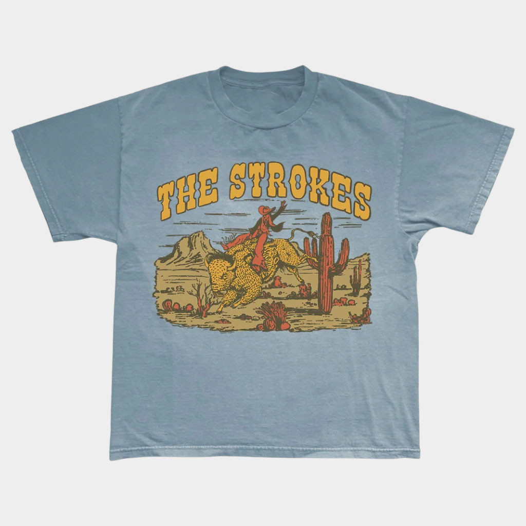 The Strokes Merch 2026 Bull Rider T-Shirt The Strokes Shirt Gift For Father In Law