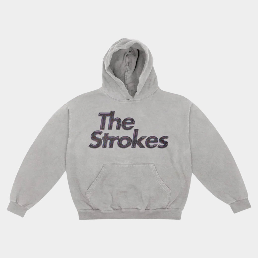 The Strokes Merch 2026 The Strokes Oil Slick Logo Hoodie Gift Ideas For Rock Lovers
