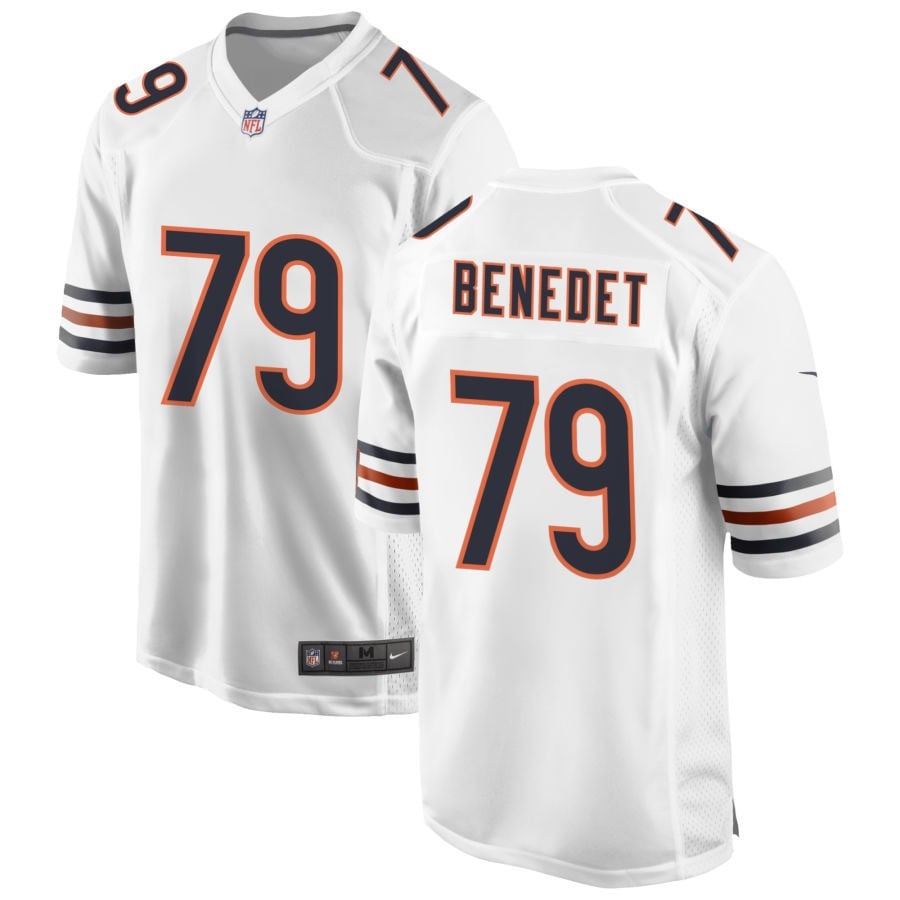 Theo Benedet Chicago Bears 2025 Game Jersey - White
