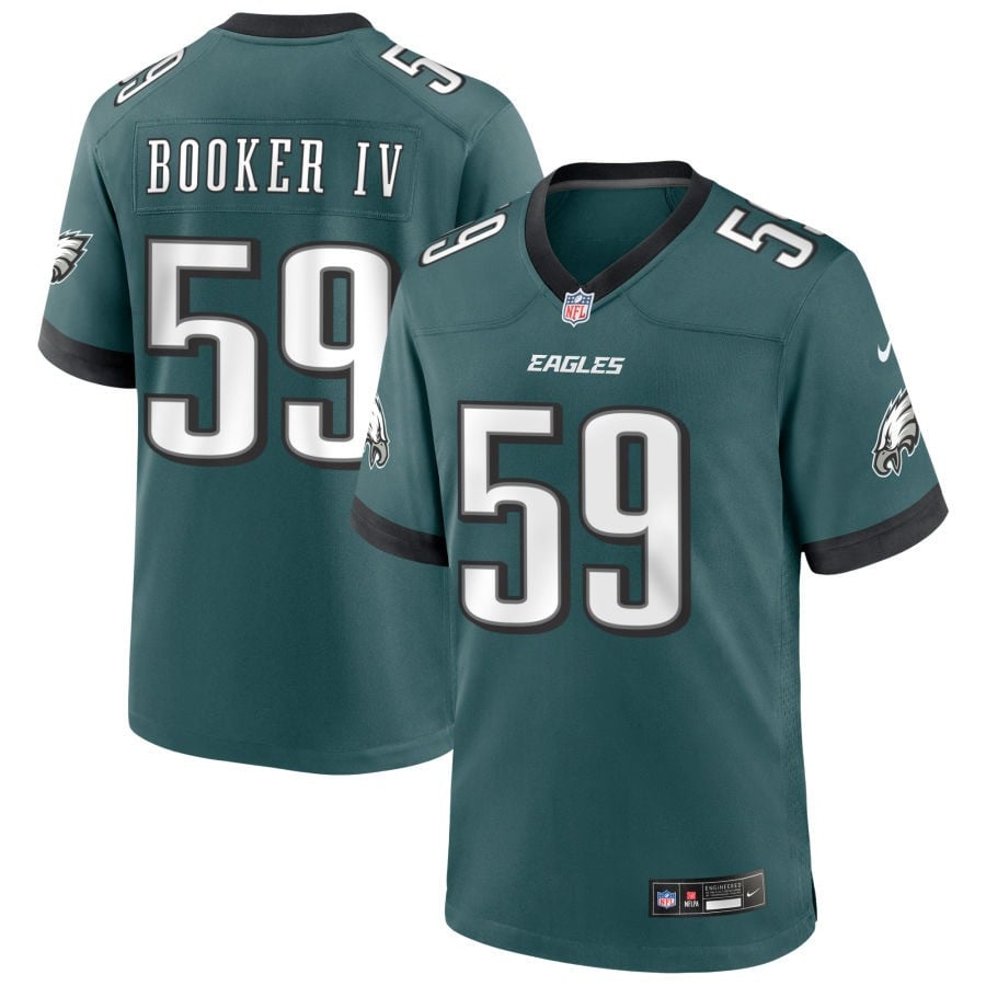 Thomas Booker IV Philadelphia Eagles 2025 Game Jersey - Midnight Green