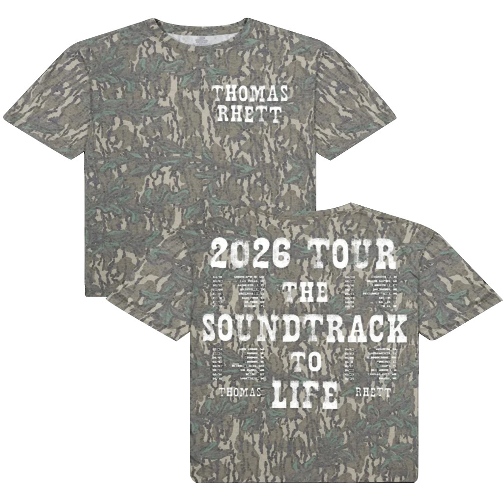 Thomas Rhett 2026 The Soundtrack To Life Tour T-Shirt Camo Thomas Rhett Merch Music Lover Gifts