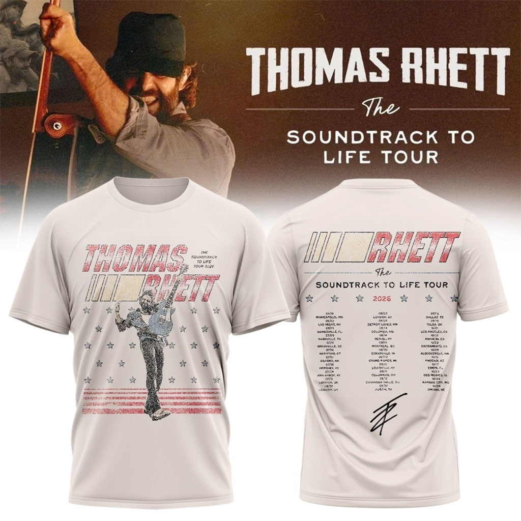 Thomas Rhett Merch 2026 The Soundtrack To Life Tour T-Shirt Music Related Gifts For Guys