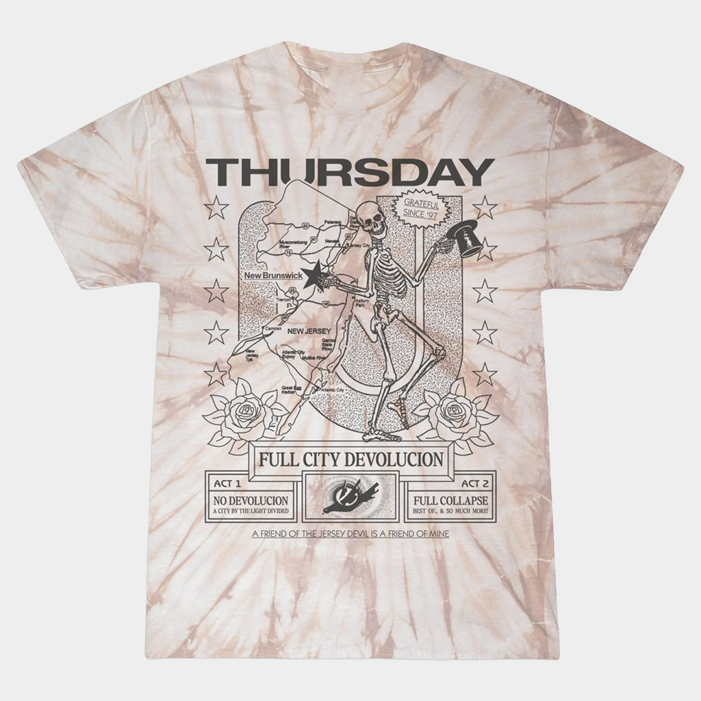 Thursday Merch 2026 GDNJ Tie Dye T-Shirt Thursday Band Shirt Presents For Music Lovers