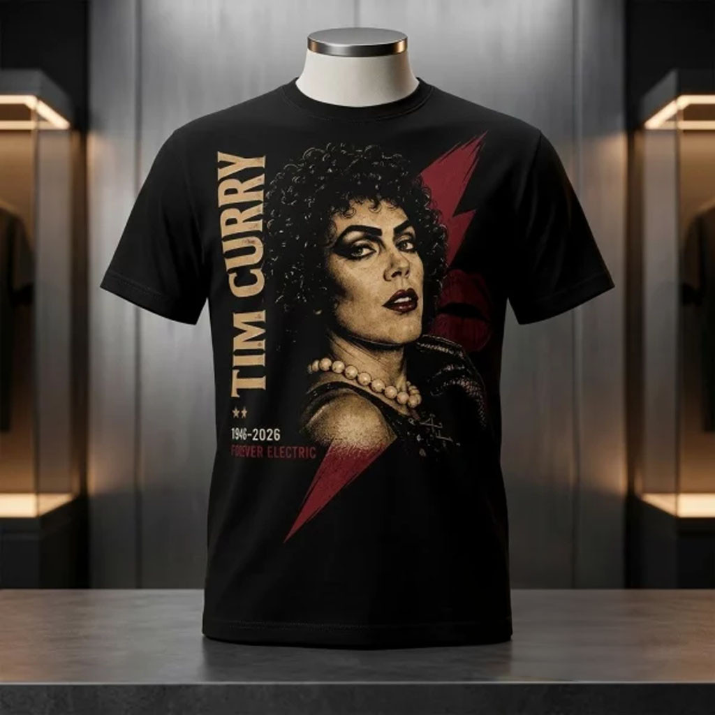 Tim Curry Forever Electric Rocky Horror Commemorative T-Shirt Tim Curry Memorial Gifts