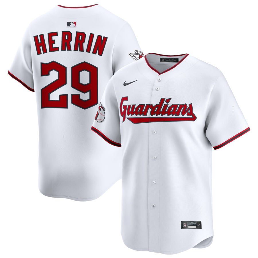 Tim Herrin Cleveland Guardians 2025 Home Limited Jersey - White