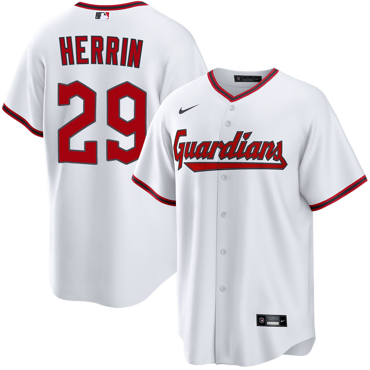 Tim Herrin Cleveland Guardians 2026 Home Jersey - White