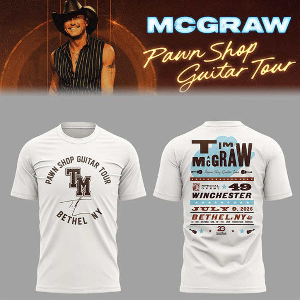 Tim McGraw Pawn Shop Guitar Tour 2026 At Bethel NY T-Shirt Tim McGraw Merch Gift For Fans