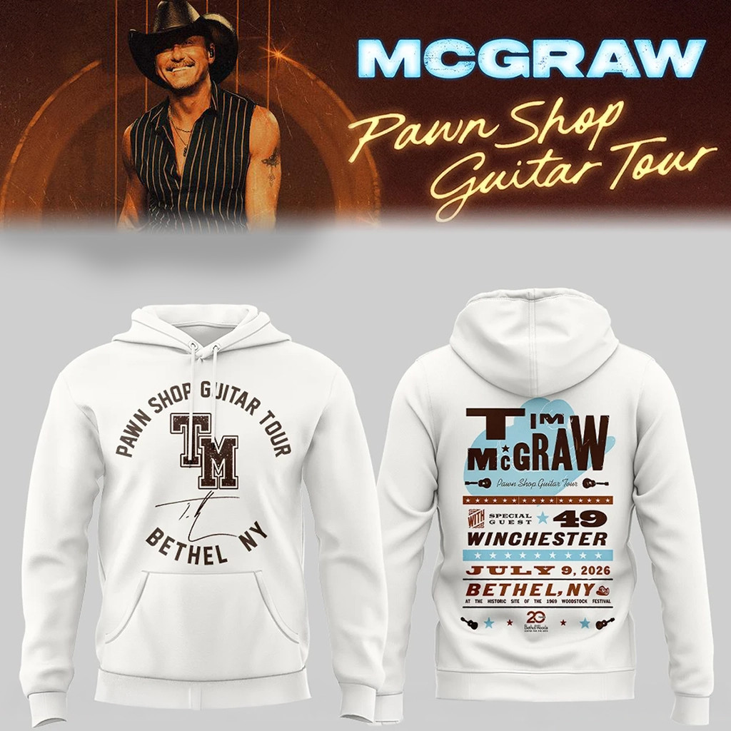 Tim McGraw Pawn Shop Guitar Tour In Bethel NY Hoodie 2026 Tim McGraw Merch Music Lover Gifts