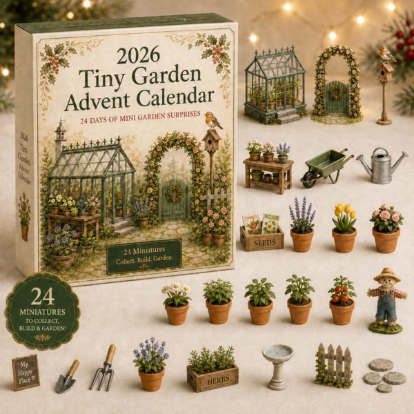 Tiny Garden Advent Calendar 24 Days Of Christmas Ornaments Xmas Gift For Gardener - Image 2