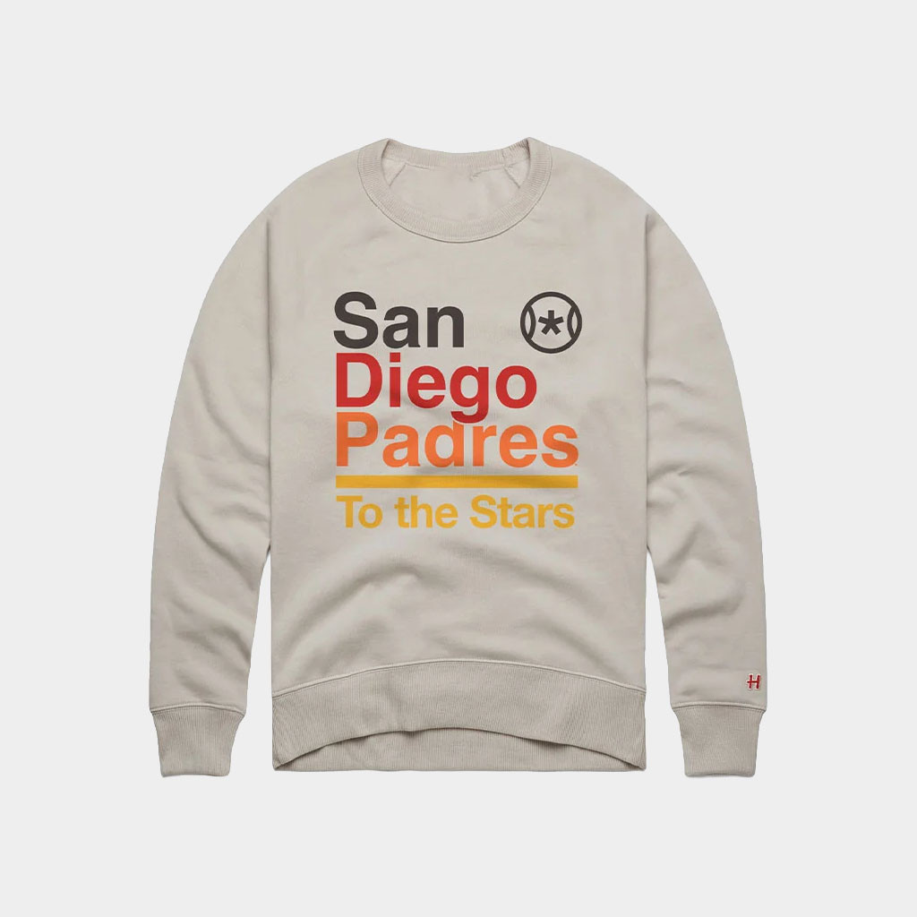 To The Stars Merch 2026 TTS X Padres X Homage Classic Logo Crewneck Sweatshirt Fan Gifts