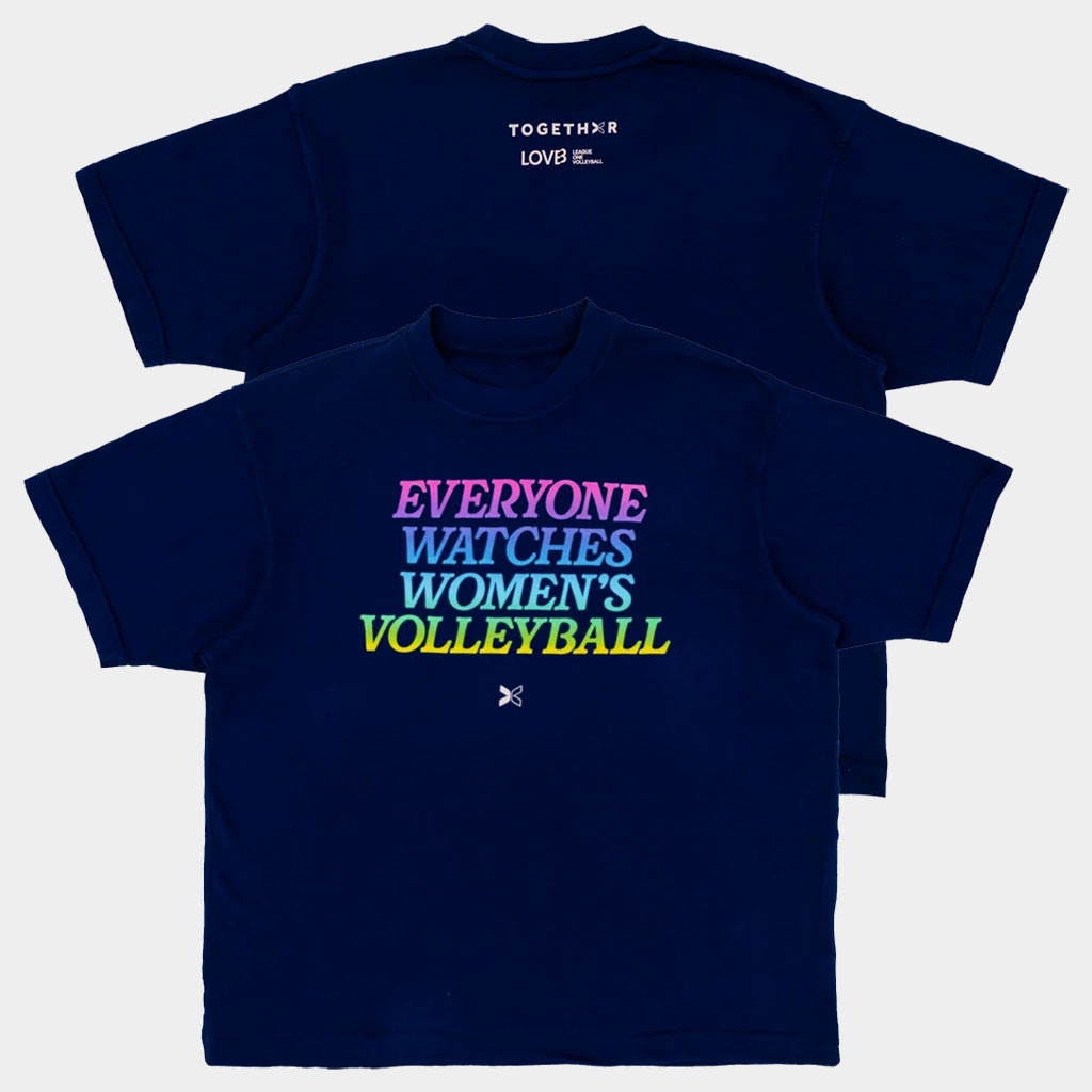 Togethxr Merch 2026 Everyone Watches Women's Volleyball T-Shirt Present For Sports Fans