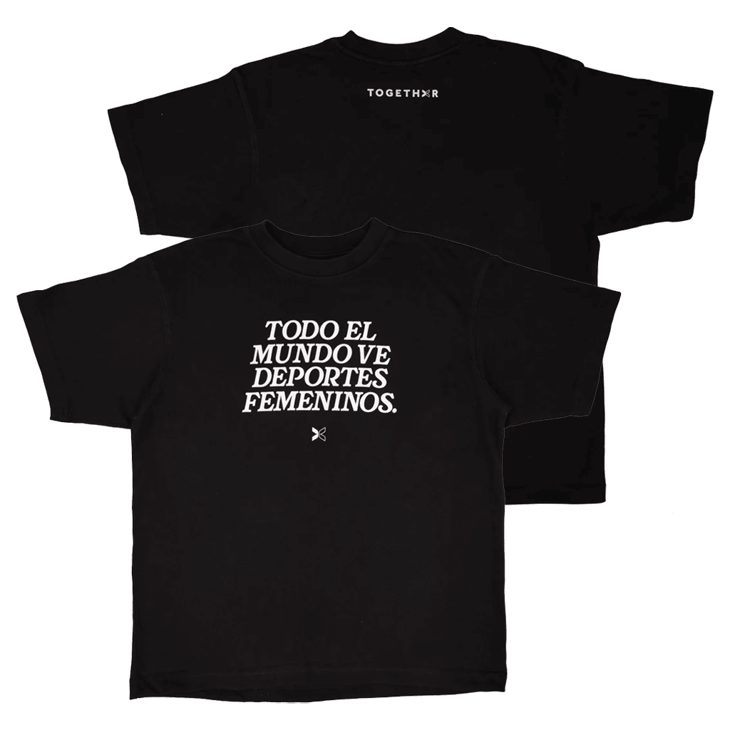 Togethxr Merch 2026 Spanish EWWS T-Shirt To El Mundo Ve Deportes Femeninos Shirt Black