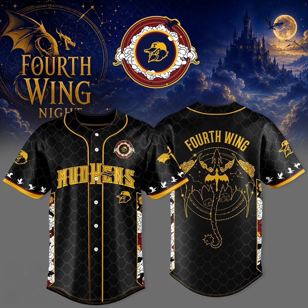 Toledo Mud Hens Fourth Wing 2026 Black Baseball Jersey Hens Merch Gifts For Baseball Fans