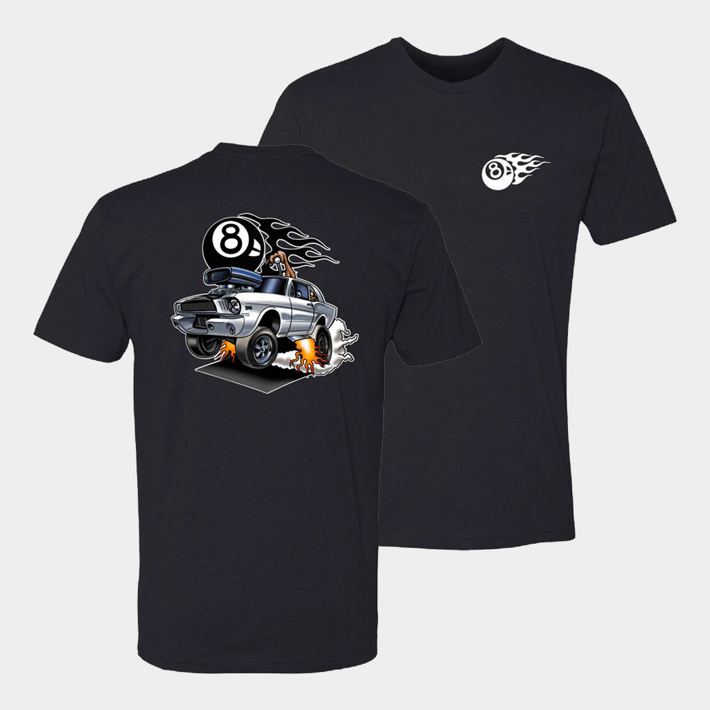 Tom's Refurb Merch 2026 8-Ball Graphic T-Shirt Black Best Gifts For Automotive Enthusiasts
