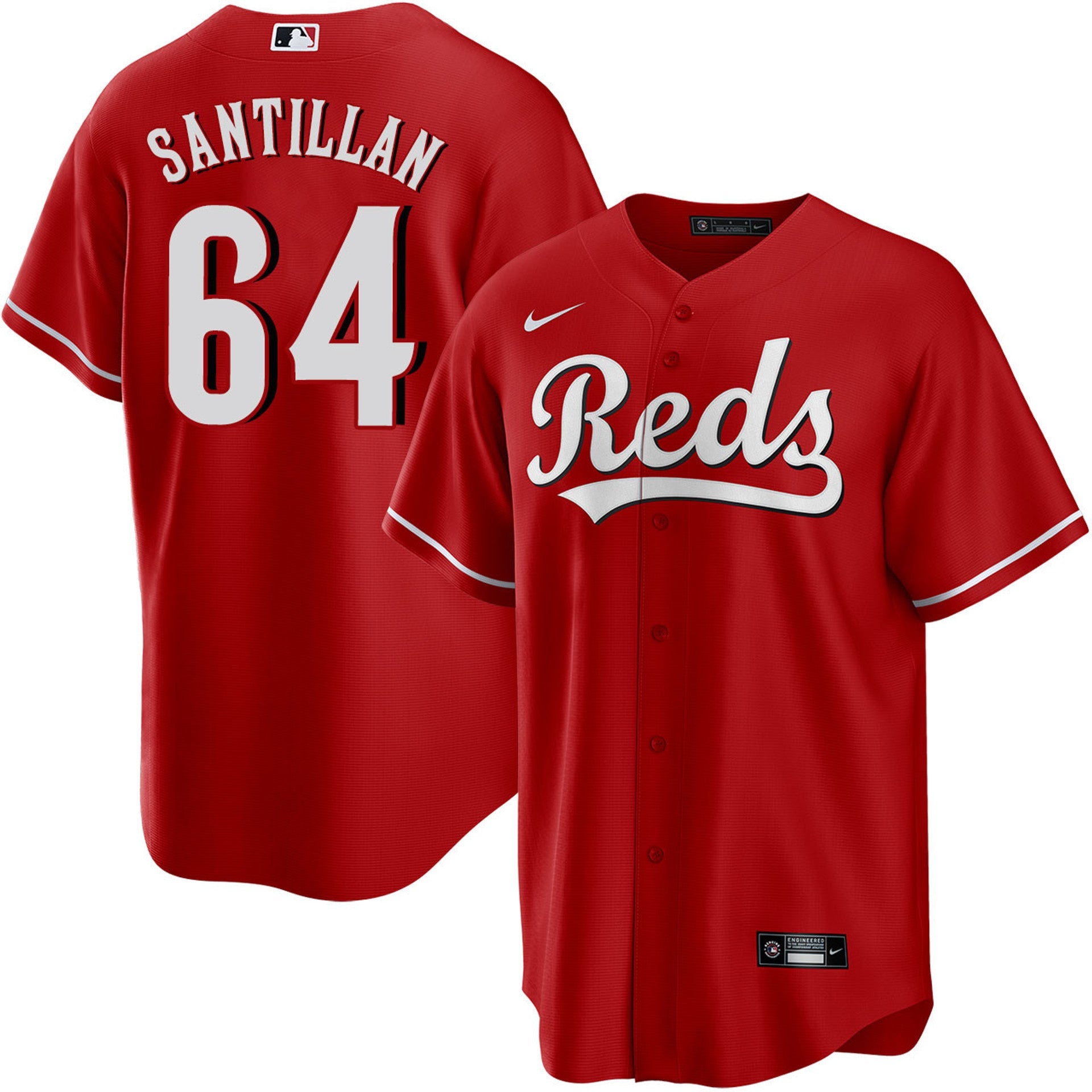 Tony Santillan Cincinnati Reds 2025 Alternate Jersey - Red