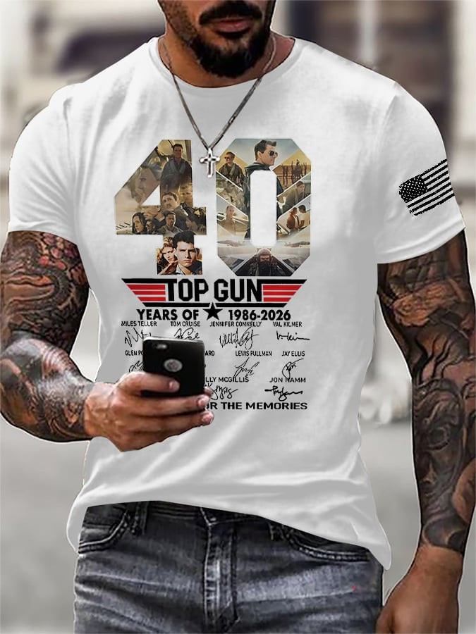 Top Gun Merch 40th Anniversary 1986 2026 T-Shirt Thank You For The Memories Shirt For Fans